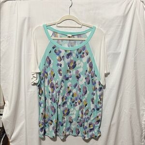 Sew In Love Multicolor Abstract Blouse